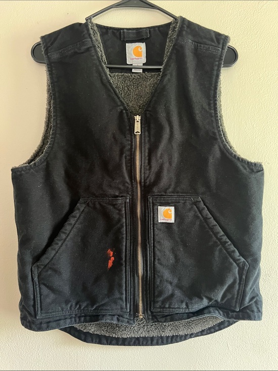 Carhartt Other - Carhartt Sherpa lined canvas vest men’s size small